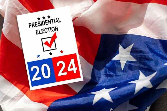 Presidential Election Visual with American Flag