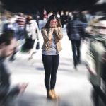 Woman standing in the street