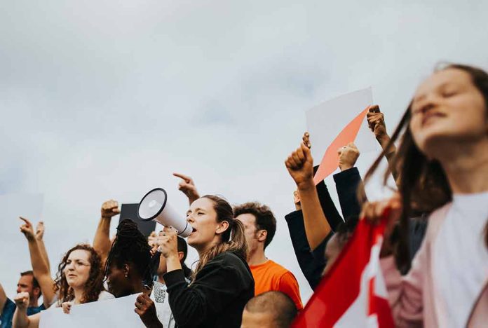 Workers striking