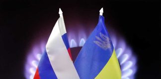 Russian and Ukrainian flags