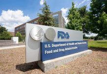 FDA building sign with blue sky background