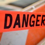 Red tape with the word Danger printed