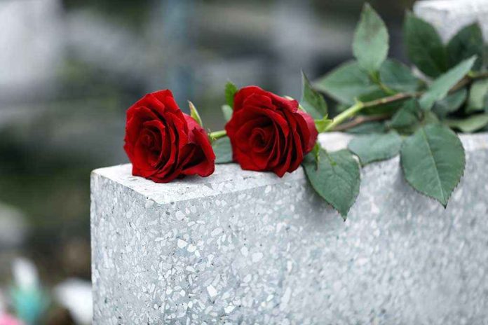 1622846017 Two red roses on a gray stone