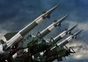 Four rockets pointed towards the sky