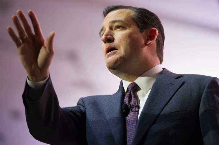 Man in suit raising his hand while speaking.
