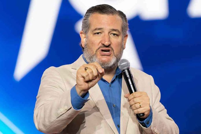 Man speaking passionately into a microphone on stage