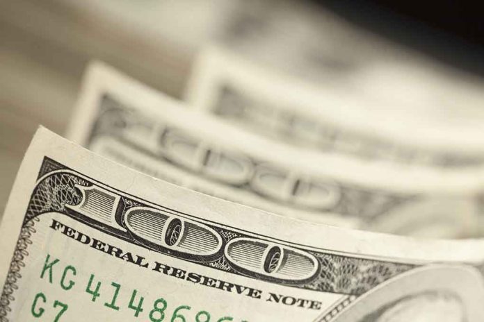 120456253 Close up of hundred dollar bills