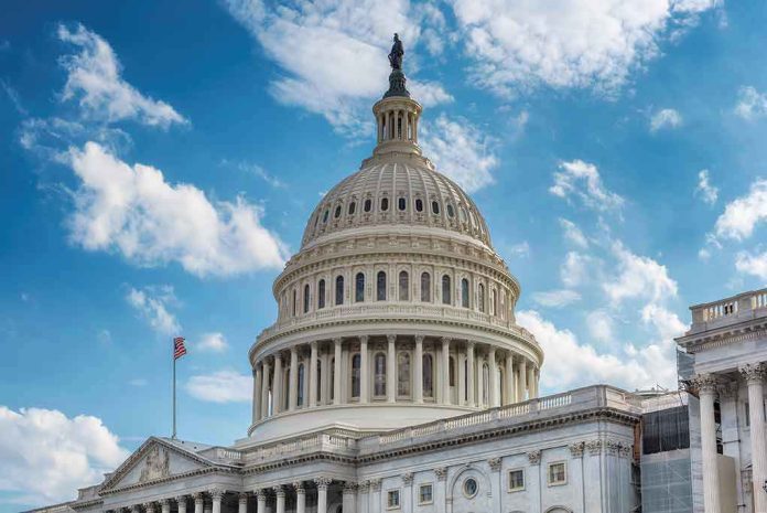 1349634086 US Capitol building dome under clear blue sky