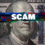 Overtime Scam EXPLODES—Taxpayers Hung Out to Dry Scam text overlaid on distorted 100 dollar bill