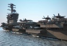 Trump FORMALIZES Historic Naval Alliance Aircraft carrier deck with jet planes