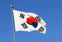 Nuclear Tech Sharing: Is US Security at Risk? South Korean flag waving against a clear blue sky