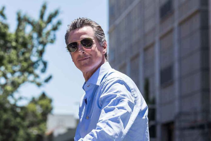 Man in sunglasses wearing a blue button-up shirt.