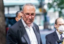 Chuck Schumer posing for camera.