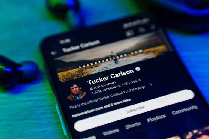 Smartphone displaying a YouTube channel profile page