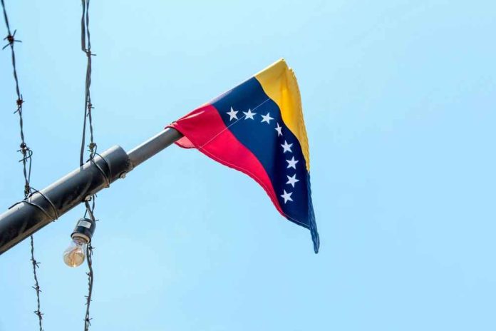 2495002381 Venezuelan flag flying on a pole