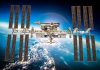 International Space Station orbiting above Earth