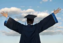 Collegiate MELTDOWN: 60% Get As—What a Crock!! Graduate in cap and gown celebrates under cloudy sky