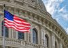 Thune’s Stunning Rebuke: Dems Stop Shutdown Stunt US flag in front of Capitol building