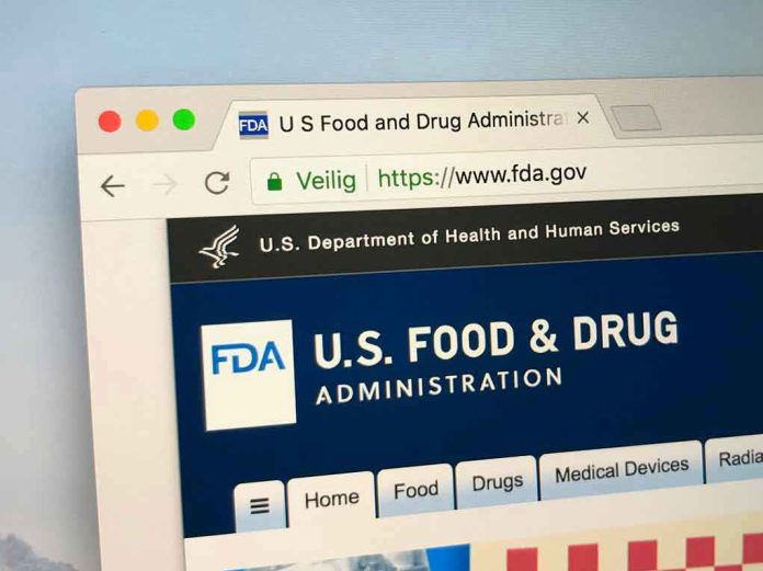 FDA website on a computer screen.