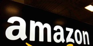 Amazon logo with a yellow smile arrow.