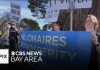 California Tax Triggers Billionaire Exodus Rally in San Francisco thought to be in support of billionaires
