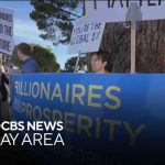 California Tax Triggers Billionaire Exodus Rally in San Francisco thought to be in support of billionaires