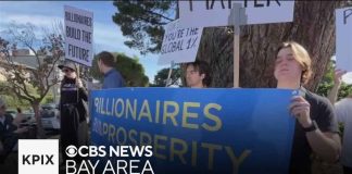 Rally in San Francisco thought to be in support of billionaires
