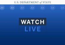 President Trump delivers remarks to the press at the Shield of