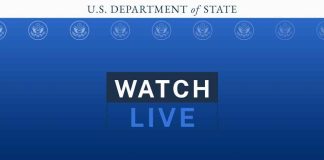 President Trump delivers remarks to the press at the Shield of