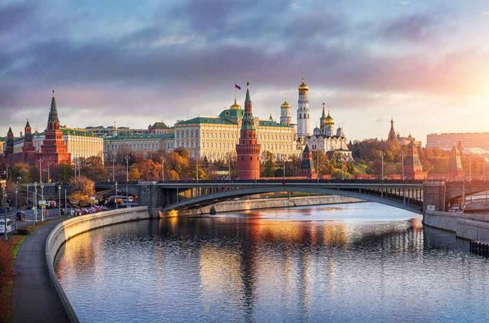 1709913229 Kremlin by river at sunset with bridge.