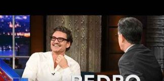Colbert-Pascal Kiss Sparks Outrage A Smooch And A Drink With "The Mandalorian & Grogu" Star Pedro Pascal