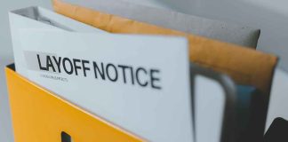Hundreds AXED As LA County SEIZES CASH! Layoff notice in a yellow box.
