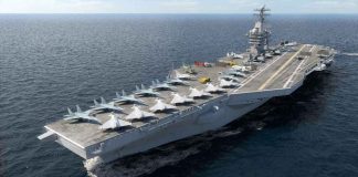Arabian Sea MYSTERY — Navy Flier VANISHES Aircraft carrier sailing at sea with jets lined up on the flight deck