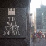 Epstein TWIST Hijacks Trump’s Big Night The Wall Street Journal plaque on a building exterior