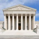 SHOCKING DECISION — Supreme Court Hands POTUS the WATCHDOGS Front view of the Supreme Court building with large columns and steps under a blue sky