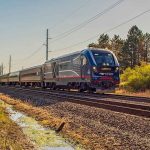 BAREBACK On A Locomotive — NOT Your EVERY DAY COMMUTER! Passenger train on rural tracks passing trees