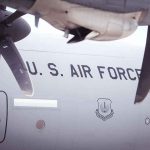 military transport aircraft fuselage with propellers