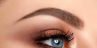 MUST SEE VIDEO — Salon OWNER MELTSDOWN Over Identity close-up of a blue eye with bronze eyeshadow