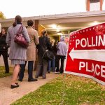 Polls Lied, REALITY Stuns Left People lining up outside a polling place