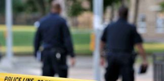 ASSAULT Caught on VIDEO — SHOCKING Aftermath! Police officers walking past caution tape at a crime scene