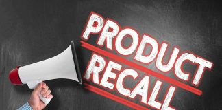 BRAND NEW RECALL — Other PRODUCE Under Fire! megaphone announcing product recall on chalkboard