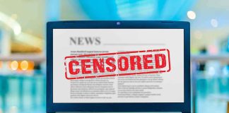 Ethics BOMBSHELL Topples GOP Congressman Laptop displaying censored news article