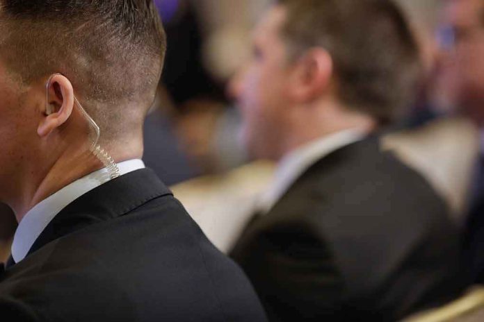 shutterstock_2260084817 security personnel in suits with earpieces