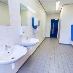 NEW Airport RESTROOMS — TINY Remodel — MASSIVE Meltdown Public restroom with sinks and urinals