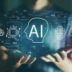 U.S. Orders AI Blackout — Why? Person holding virtual icons related to artificial intelligence.