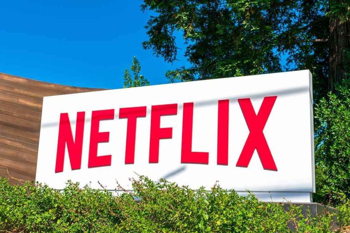 shutterstock_1681000534 Netflix sign at outdoor campus