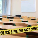 Knife Attack HALTED By Brave Seventh Graders Empty classroom with police tape across desks