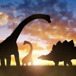 The Dinosaurs Leave Town Today — A Whole City Begged Them To STAY dinosaur silhouettes at sunset