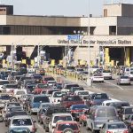 Border Permanently Locked? Trump Dares to DEMAND it! Border inspection station with heavy vehicle traffic