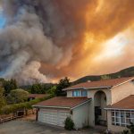 Neighbor CHARGED In Forest Fire. Then They Searched His HOME Suburban house under towering wildfire smoke plume